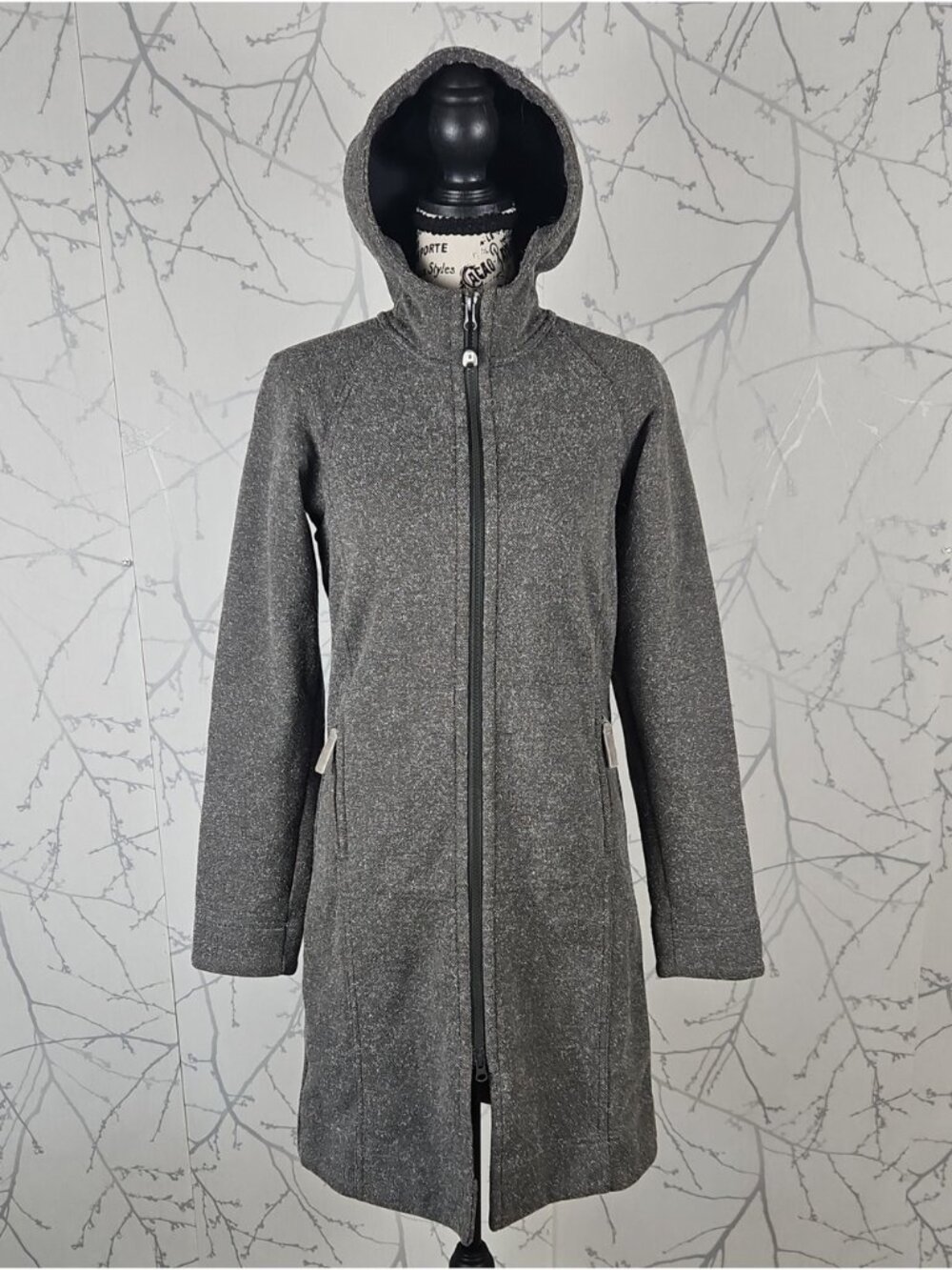 Lululemon Gray Tweed Microfleece Full Zip Apres Sport Long Jacket